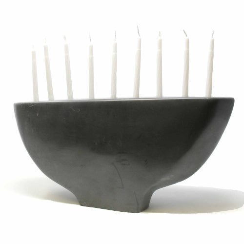 Soapstone Black Menorah - Smolart    Home Decor Supply | Online Retail | ShoreShopper.com
