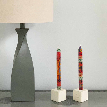 Set of Three Boxed Tall Hand-Painted Candles - Indaeuko Design - Nobunto    Home Decor Supply | Online Retail | ShoreShopper.com