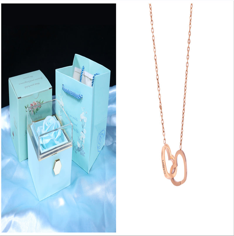 Rotating Soap Flower Rose Gift Box Creative Rotating Rose Jewelry Packaging Box Valentine's Day Gift For Women    Home Decor Supply | Online Retail | ShoreShopper.com