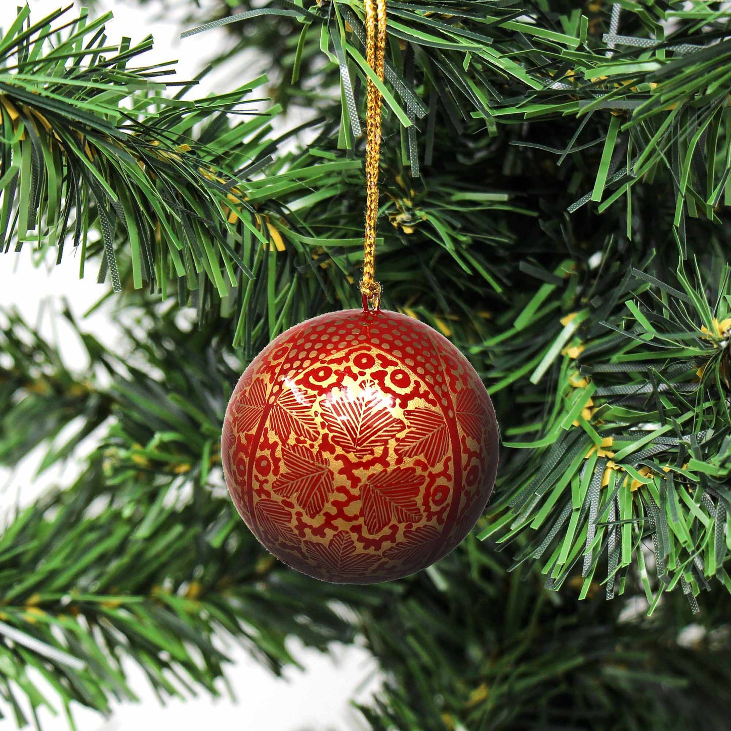 Handpainted Ornaments, Gold Chinar Leaves - Pack of 3    Home Decor Supply | Online Retail | ShoreShopper.com