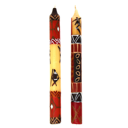 Tall Hand Painted Candles - Pair - Damisi Design - Nobunto    Home Decor Supply | Online Retail | ShoreShopper.com