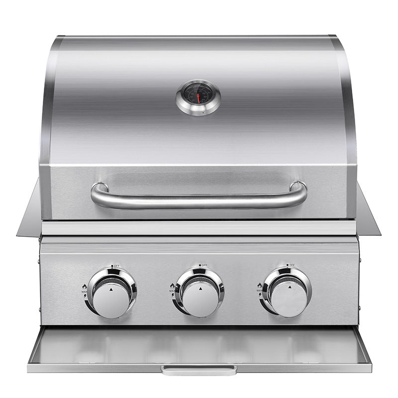 Stainless Steel Embedded Three-head Gas Barbecue Grill    Home Decor Supply | Online Retail | ShoreShopper.com
