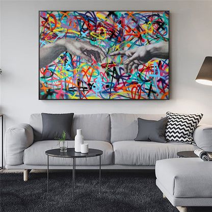 Collage Art Create Adam Famous Art Canvas Painting    Home Decor Supply | Online Retail | ShoreShopper.com