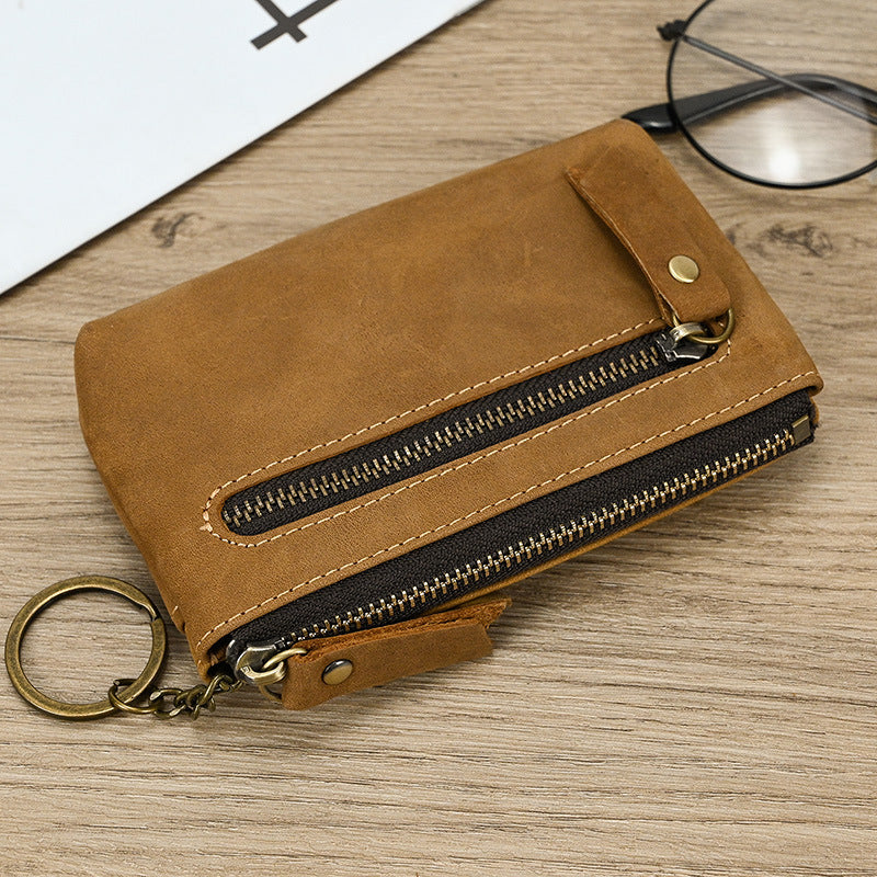 Crazy Horse Leather Coin Purse Men    Home Decor Supply | Online Retail | ShoreShopper.com