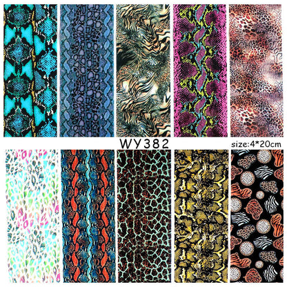 Leopard Snake Floral  Nail Art Sticker    Home Decor Supply | Online Retail | ShoreShopper.com