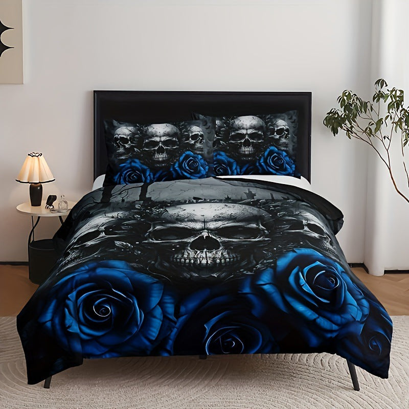 Rose Skull Printed Home Textile Bedding Suit    Home Decor Supply | Online Retail | ShoreShopper.com