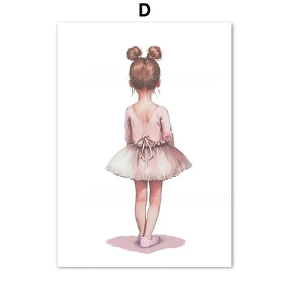 Ballet Alphanumeric Children's Room Art Canvas Painting    Home Decor Supply | Online Retail | ShoreShopper.com