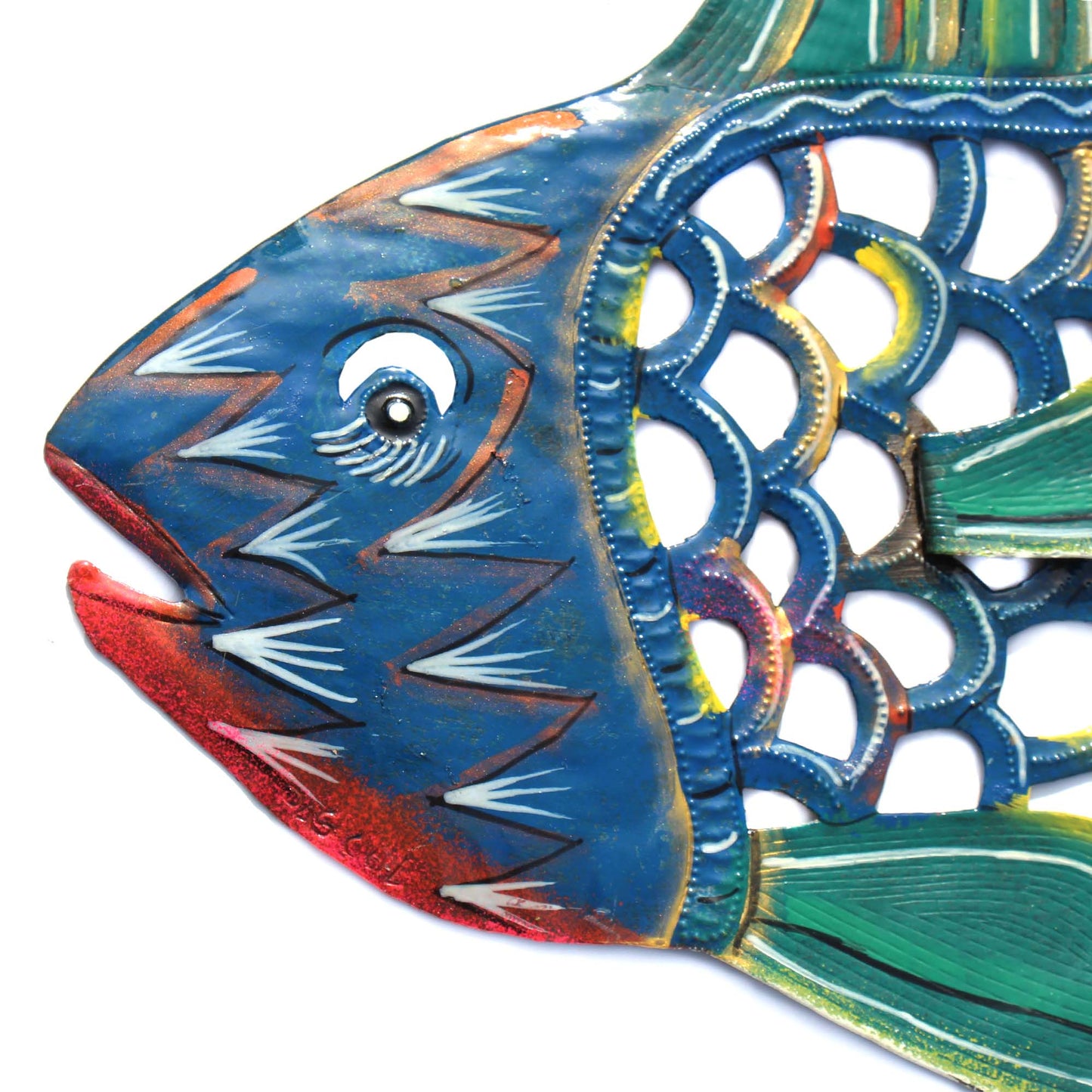 24 inch Painted Fish & Shell - Caribbean Craft    Home Decor Supply | Online Retail | ShoreShopper.com