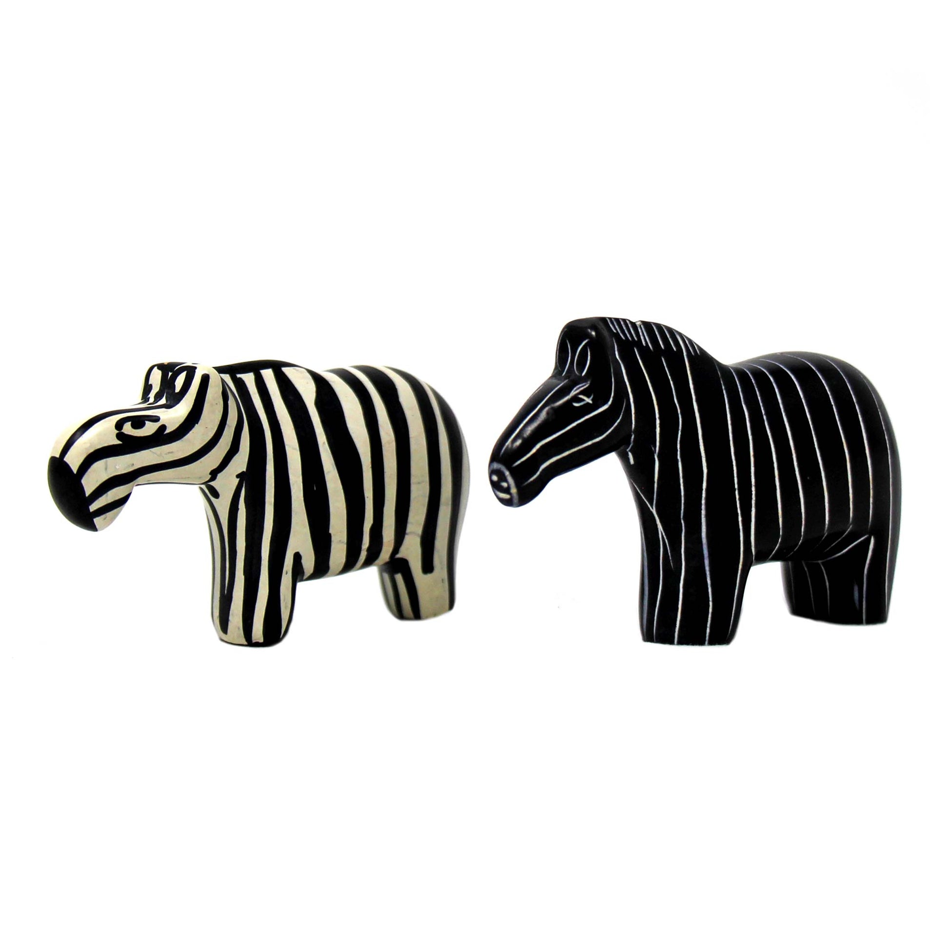 Zebra Soapstone Sculptures, Set of 2    Home Decor Supply | Online Retail | ShoreShopper.com