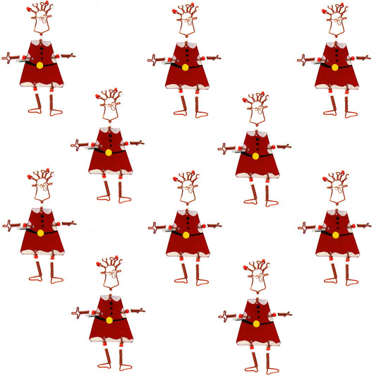 Set of 10 Dancing Girl Santa Pins - Creative Alternatives    Home Decor Supply | Online Retail | ShoreShopper.com