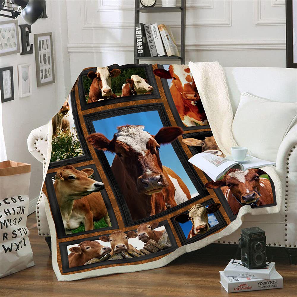 Cows Pattern Cartoon Children's Printed Blanket    Home Decor Supply | Online Retail | ShoreShopper.com