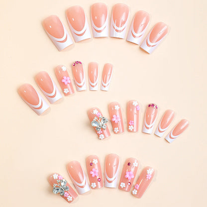 Women's Fashion French Style Bow Flower Nail Art    Home Decor Supply | Online Retail | ShoreShopper.com