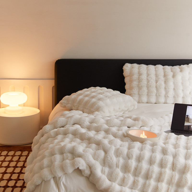 The Fur Rabbit Hair Sofa Blanket Is Simple And Luxurious    Home Decor Supply | Online Retail | ShoreShopper.com