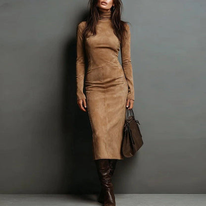 Turtleneck Long-sleeved Dress Fashion Sexy Slim-fitting Bodycon Long Dresses Women's Clothing    Home Decor Supply | Online Retail | ShoreShopper.com