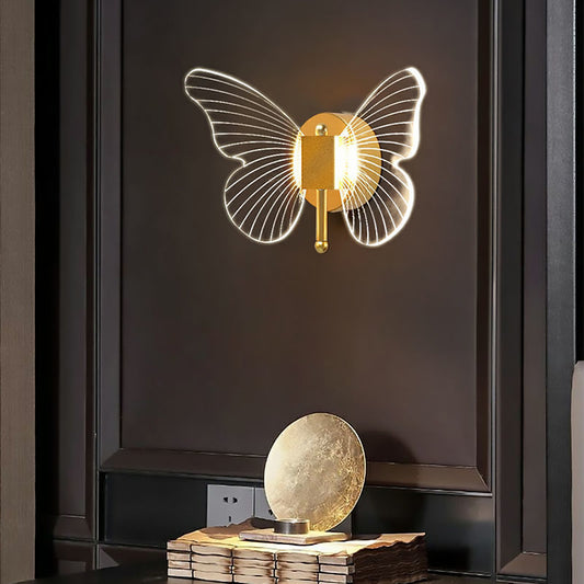 Butterfly Wall Lamp Light Luxury Bedside Warm Decoration    Home Decor Supply | Online Retail | ShoreShopper.com