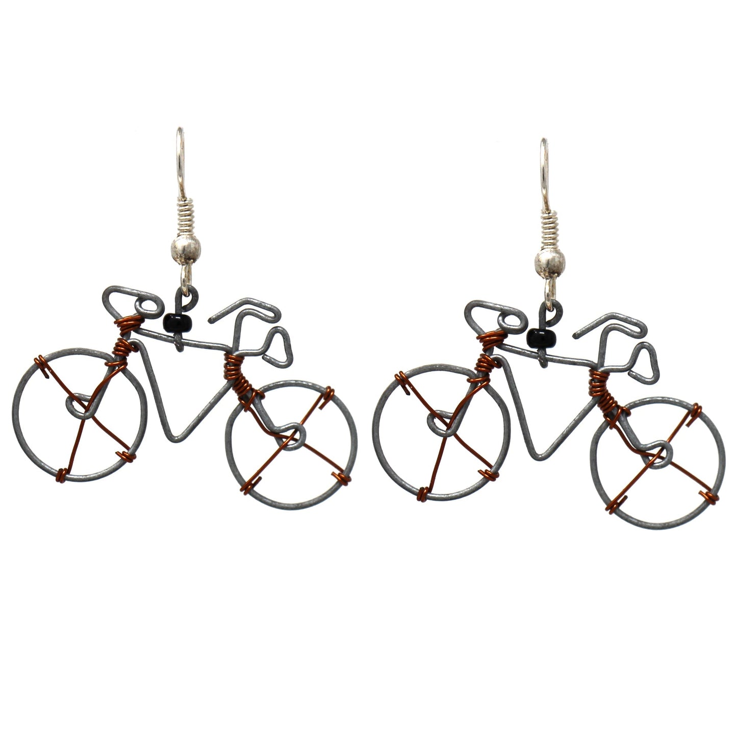 Recycled Wire Bicycle Earrings - Set of 10    Home Decor Supply | Online Retail | ShoreShopper.com