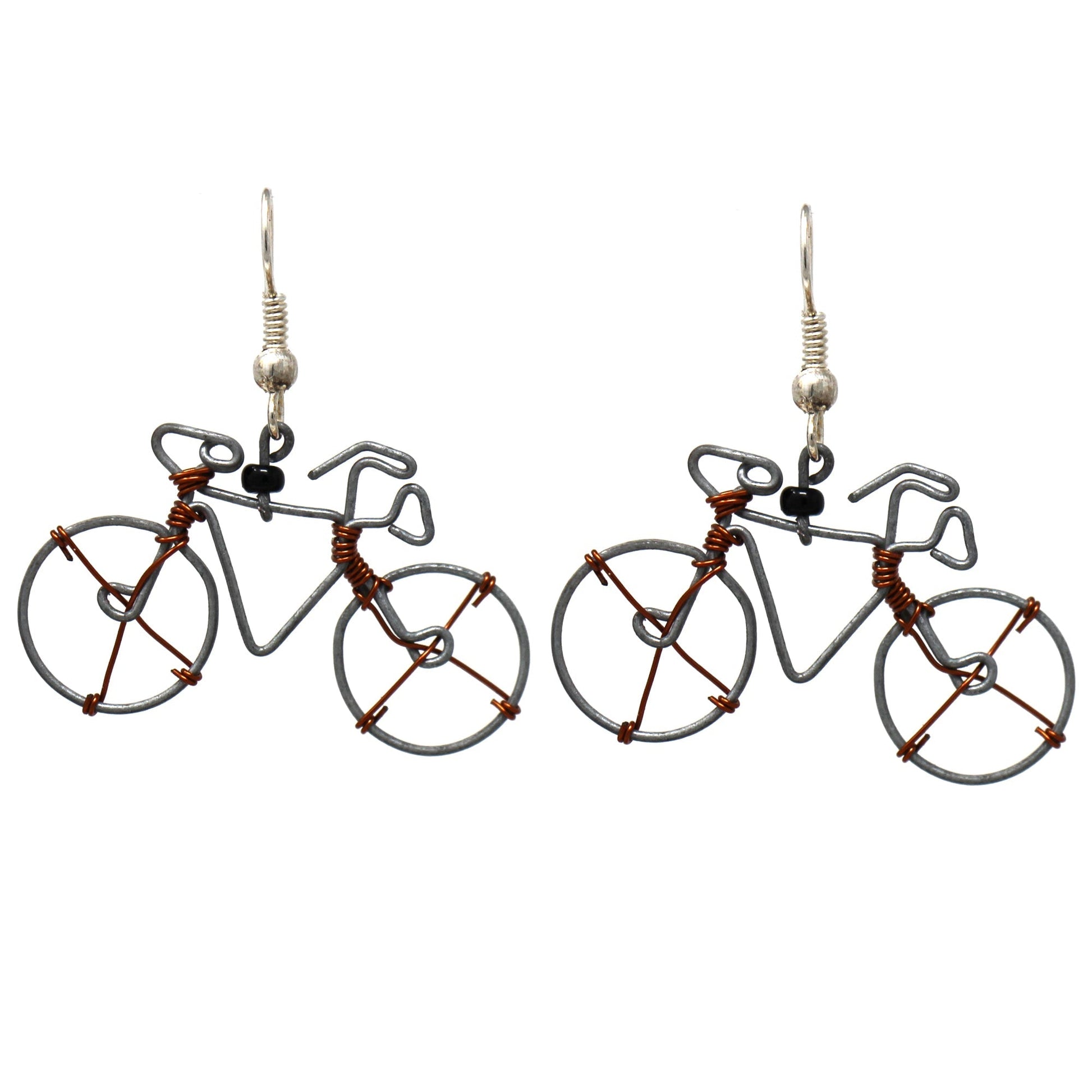 Recycled Wire Bicycle Earrings - Set of 10    Home Decor Supply | Online Retail | ShoreShopper.com
