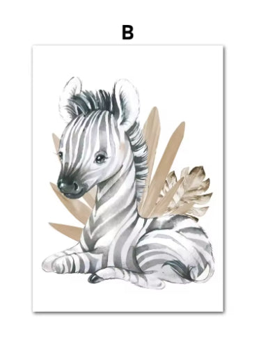 Jungle Animal Children's Room Wall Art Canvas Painting    Home Decor Supply | Online Retail | ShoreShopper.com