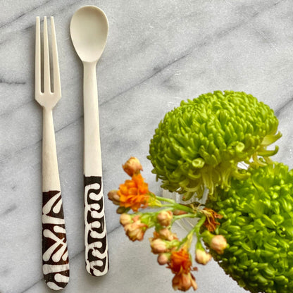 Long Batik Bone Appetizer Forks, Set of 2    Home Decor Supply | Online Retail | ShoreShopper.com