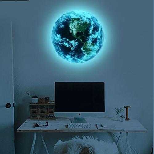 Glow In The Dark 3D Earth Wall Sticker FREE GLOBAL SHIPPING    Home Decor Supply | Online Retail | ShoreShopper.com