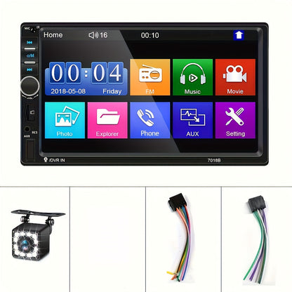 CAMECHO 1pc Double Din EQ Car Stereo Featuring a 7" LCD Display, Equipped with Wireless FM, MP5 Player, USB/SD/AUX Inputs, And Mirror Link Functionality, Ideal As Christmas And Black Friday Gifts, Without Battery    Home Decor Supply | Online Retail | ShoreShopper.com