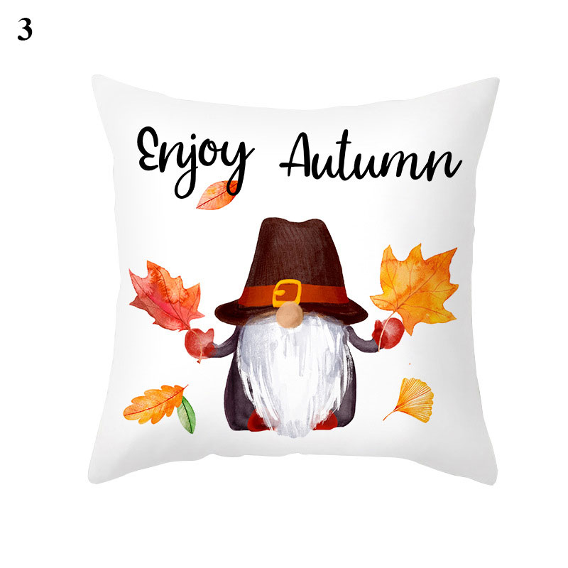 Maple Pumpkin Print Thanksgiving Peach Skin Pillowcase    Home Decor Supply | Online Retail | ShoreShopper.com