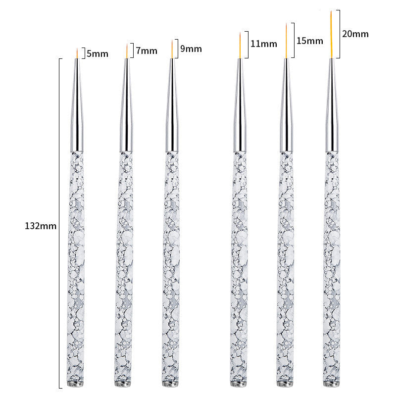 Painted Latte Art Marble Nail Brush Set    Home Decor Supply | Online Retail | ShoreShopper.com