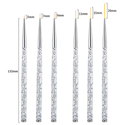 Painted Latte Art Marble Nail Brush Set    Home Decor Supply | Online Retail | ShoreShopper.com
