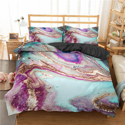 Modern Marble Texture 3D Digital Printing Quilt Cover Pillowcase    Home Decor Supply | Online Retail | ShoreShopper.com