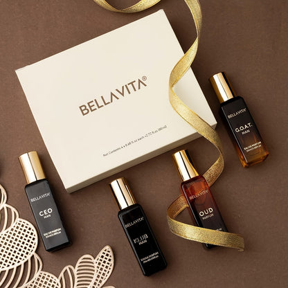 Bella Vita Luxury Long Lasting Perfume Gift Set for Man | 4x0.68oz | Gifts for Men | Woody, Citrusy, Oud, Premium Fragrance Scent | KLUB, OUD, CEO, G.O.A.T    Home Decor Supply | Online Retail | ShoreShopper.com