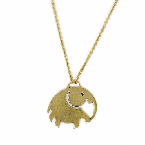 Elephant Pendant Brass Necklace    Home Decor Supply | Online Retail | ShoreShopper.com