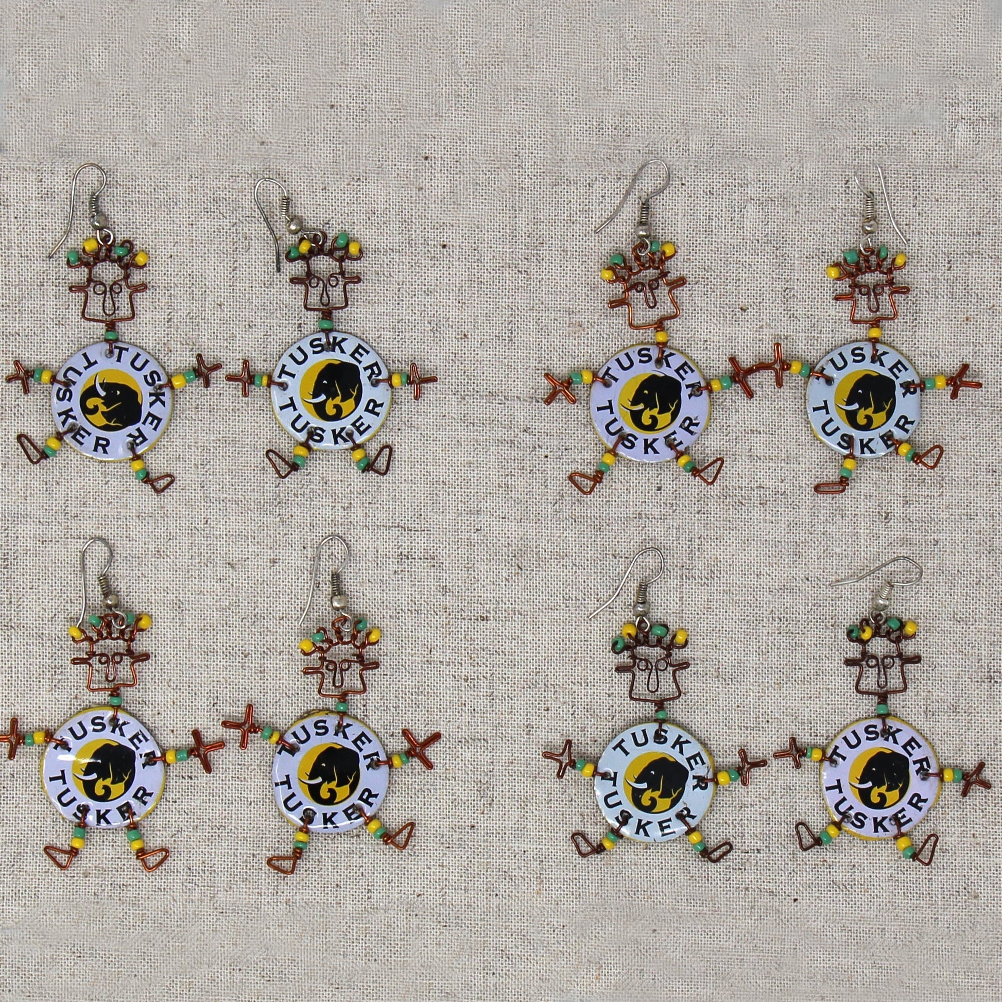 Recycled Tusker Bottle Cap Dancing Girl Earrings - Creative Alternatives    Home Decor Supply | Online Retail | ShoreShopper.com