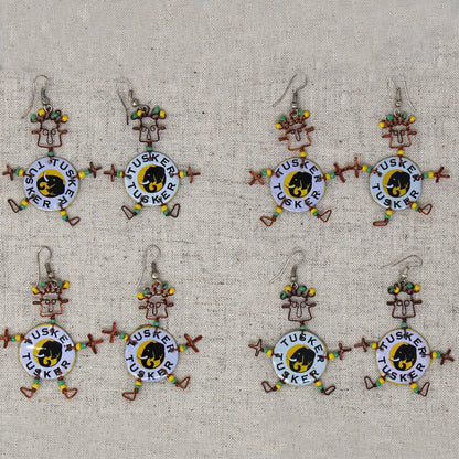 Recycled Tusker Bottle Cap Dancing Girl Earrings - Creative Alternatives    Home Decor Supply | Online Retail | ShoreShopper.com