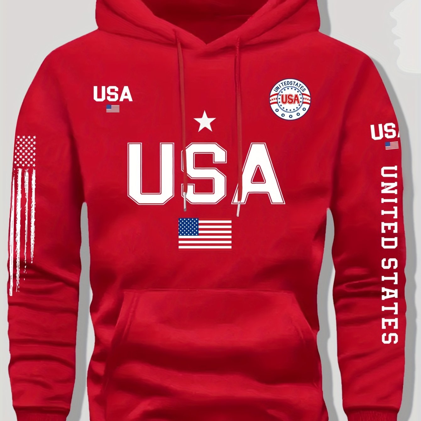 Fleece Hoodie Featuring a USA Flag Design    Home Decor Supply | Online Retail | ShoreShopper.com