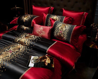 Silk Cotton Embroidery Four-piece Set Bed Sheet Bedspread    Home Decor Supply | Online Retail | ShoreShopper.com