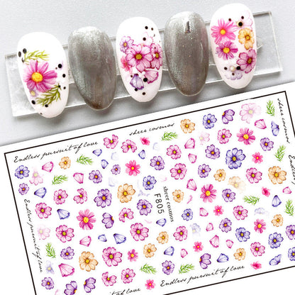 New Flower Nail Art Decal Plain Hand Painted    Home Decor Supply | Online Retail | ShoreShopper.com