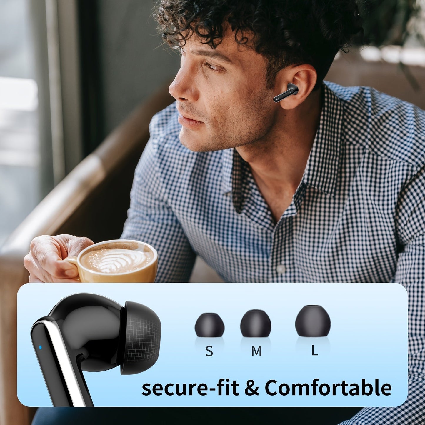 Bluetooth Earphones, Bluetooth Earbuds, In Ear Earphones, Wireless Earphones, with LED Power Display Charging Case, Bluetooth 5.4 Earphones, True Wireless Bluetooth Earphones, Playback Time Of 40 Hours, Wireless Noise Cancell    Home Decor Supply | Online Retail | ShoreShopper.com