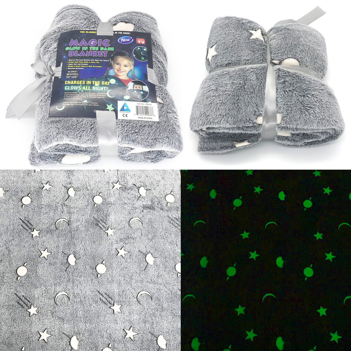Glowing Polyester Wool Blanket In The Dark    Home Decor Supply | Online Retail | ShoreShopper.com