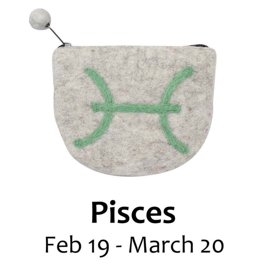 Felt Pisces Zodiac Coin Purse - Global Groove    Home Decor Supply | Online Retail | ShoreShopper.com