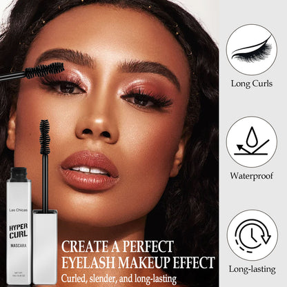 2pcs Las Chicas 12-hour Long-lasting Waterproof 10ml Ultra Volumizing Lengthening Hyper Curl Mascara Black - ShoreCo.Shop