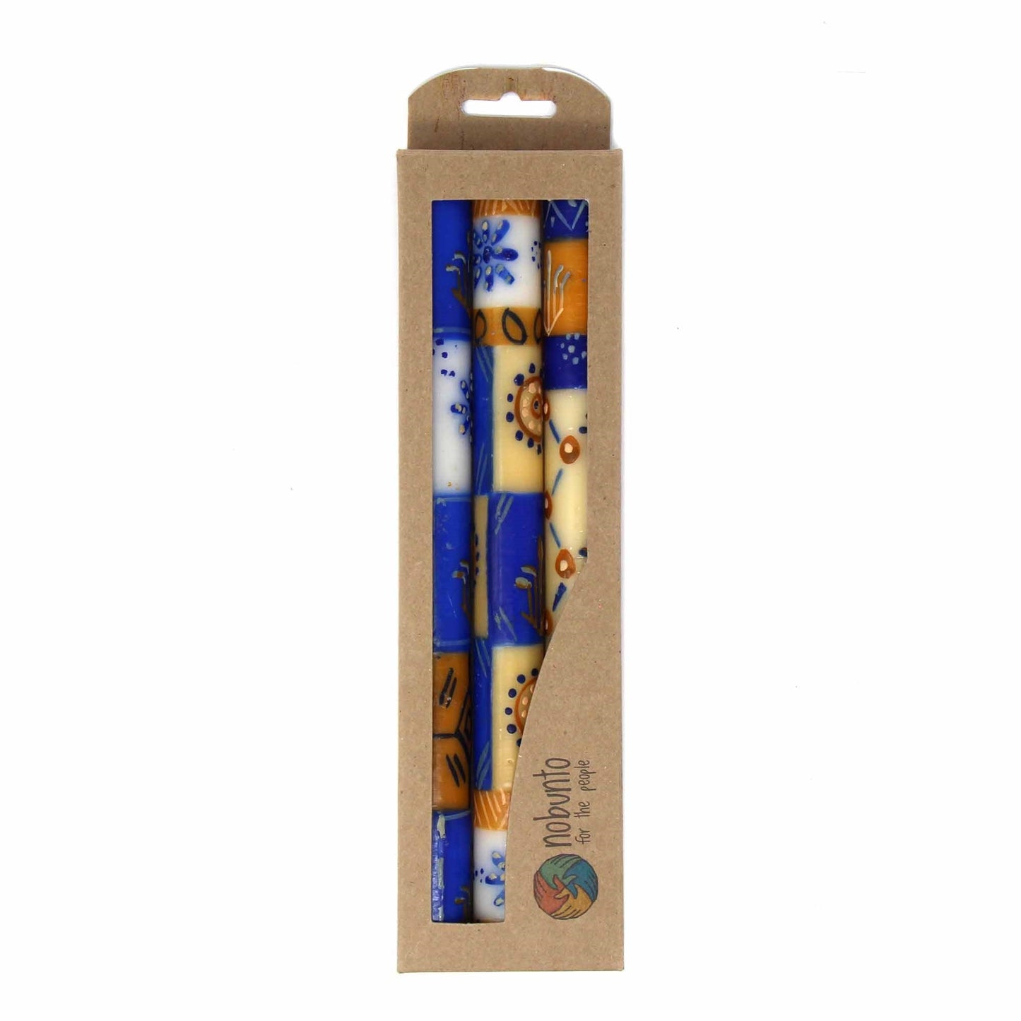 Tall Hand Painted Candles - Three in Box - Durra Design - Nobunto    Home Decor Supply | Online Retail | ShoreShopper.com