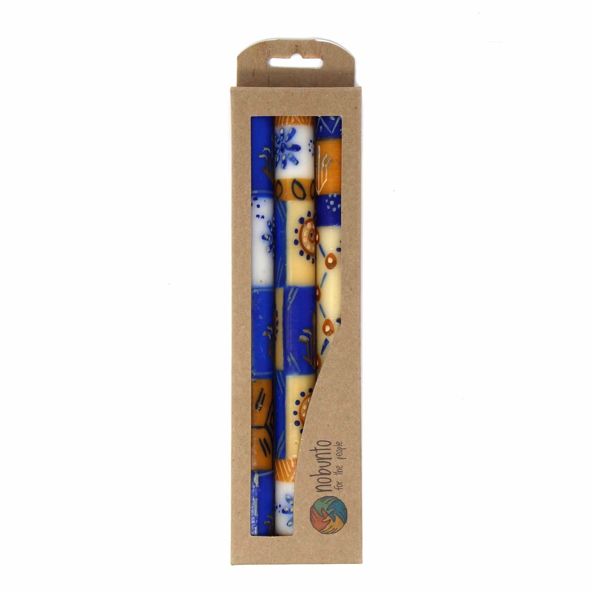Tall Hand Painted Candles - Three in Box - Durra Design - Nobunto    Home Decor Supply | Online Retail | ShoreShopper.com