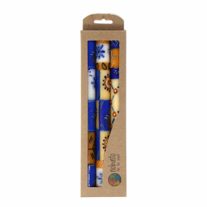 Tall Hand Painted Candles - Three in Box - Durra Design - Nobunto    Home Decor Supply | Online Retail | ShoreShopper.com