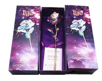 24K Luminous Color Gold Rose Flower Set - ShoreCo.Shop