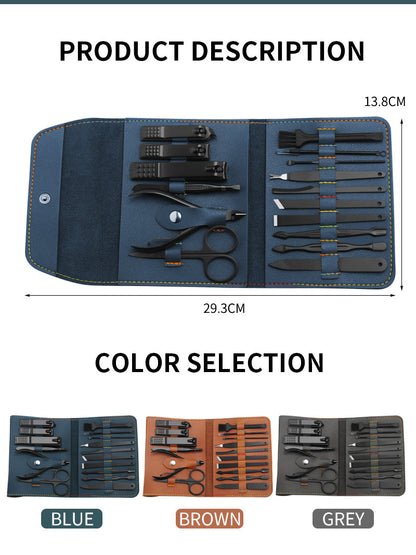 16pcs set Nail Clipper Cutter Trimmer Ear Pick Grooming Kit Manicure Set Pedicure Toe Nail Art Tools Set Kits with Bag    Home Decor Supply | Online Retail | ShoreShopper.com