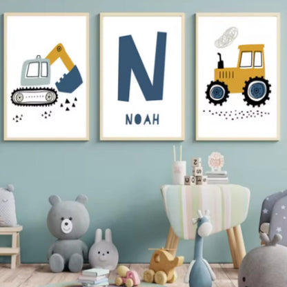 Excavator Canvas Art Poster Decoration Painting    Home Decor Supply | Online Retail | ShoreShopper.com