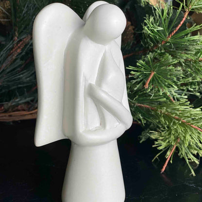 Angel Soapstone Sculpture with Eternal Light    Home Decor Supply | Online Retail | ShoreShopper.com