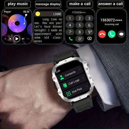 New Smart Watch with 2.01-inch Large Screen, LED Flashlight, Outdoor Sports Watch, Fitness Tracker Compatible with Android and iPhone, Halloween, Suitable for Men or Women, Versatile for Various Scenarios, Perfect Holiday Gif    Home Decor Supply | Online Retail | ShoreShopper.com