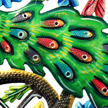 Peacock in Tree Haitian Metal Drum Wall Art    Home Decor Supply | Online Retail | ShoreShopper.com