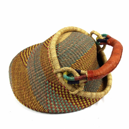 Bolga Pot Design Market Basket, Mixed Colors    Home Decor Supply | Online Retail | ShoreShopper.com